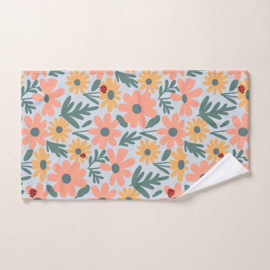 kinder Schattigee Ladybug Polka dot Daisy Flower P Bad Handdoek (Handdoek)