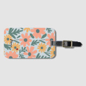 kinder Schattigee Ladybug Polka dot Daisy Flower P Bagagelabel (Voorkant (horizontaal))