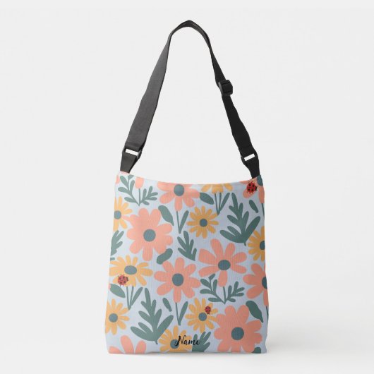 kinder Schattigee Ladybug Polka dot Daisy Flower P Crossbody Tas (Voorkant)