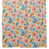 kinder Schattigee Ladybug Polka dot Daisy Flower P Douchegordijn (Voorkant)