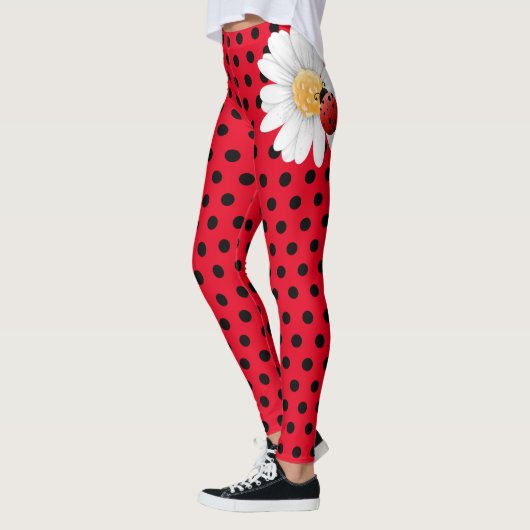 kinder Schattigee Ladybug Polka dot Daisy Flower P Leggings (Links)