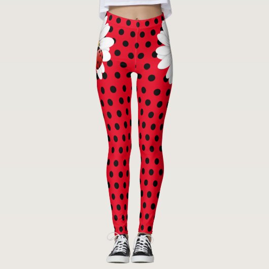 kinder Schattigee Ladybug Polka dot Daisy Flower P Leggings (Voorkant)