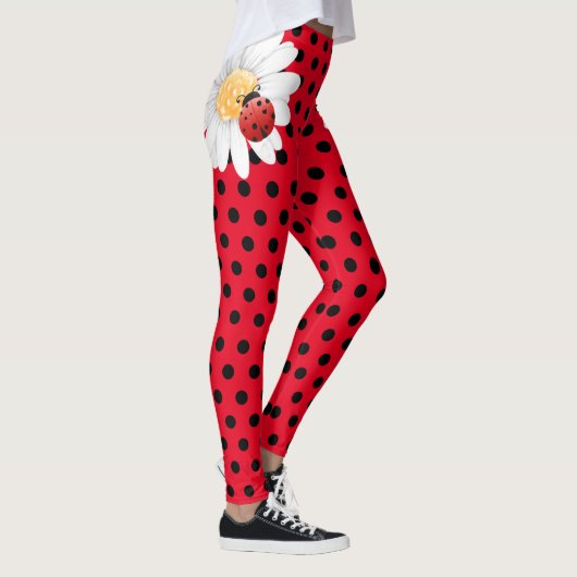 kinder Schattigee Ladybug Polka dot Daisy Flower P Leggings (Rechts)