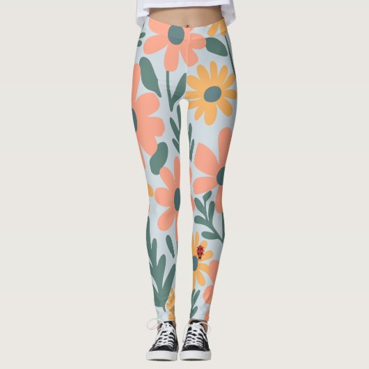 kinder Schattigee Ladybug Polka dot Daisy Flower P Leggings (Voorkant)