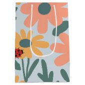 kinder Schattigee Ladybug Polka dot Daisy Flower P Medium Cadeauzakje (Achterkant)
