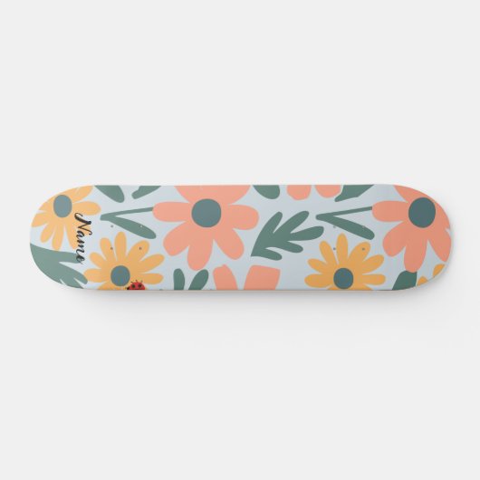 kinder Schattigee Ladybug Polka dot Daisy Flower P Persoonlijk Skateboard (Horizontaal)
