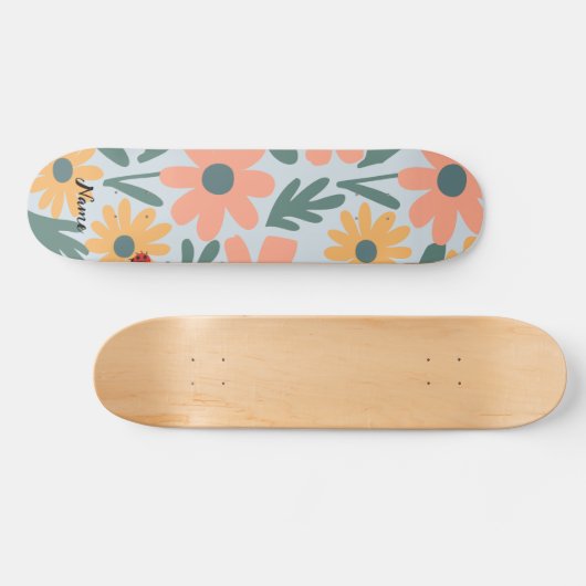 kinder Schattigee Ladybug Polka dot Daisy Flower P Persoonlijk Skateboard (Horizontaal)