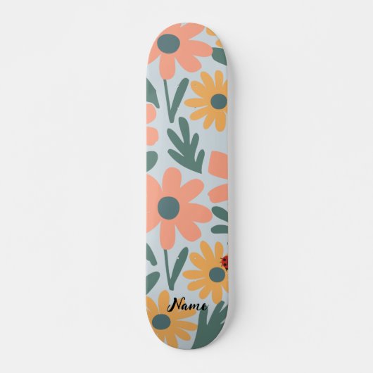 kinder Schattigee Ladybug Polka dot Daisy Flower P Persoonlijk Skateboard (Voorkant)