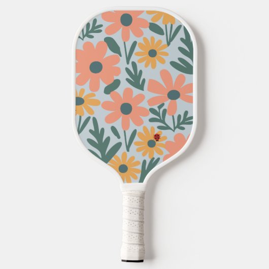 kinder Schattigee Ladybug Polka dot Daisy Flower P Pickleball Paddle (Achterkant)