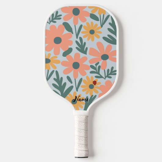 kinder Schattigee Ladybug Polka dot Daisy Flower P Pickleball Paddle (Voorkant)