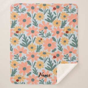 kinder Schattigee Ladybug Polka dot Daisy Flower P Sherpa Deken