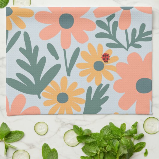 kinder Schattigee Ladybug Polka dot Daisy Flower P Theedoek (Gevouwen)