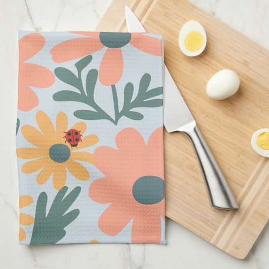 kinder Schattigee Ladybug Polka dot Daisy Flower P Theedoek (Quarter Fold)