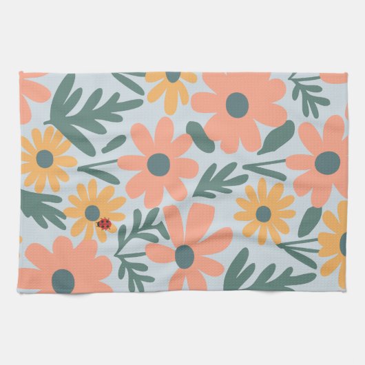 kinder Schattigee Ladybug Polka dot Daisy Flower P Theedoek (Horizontaal)