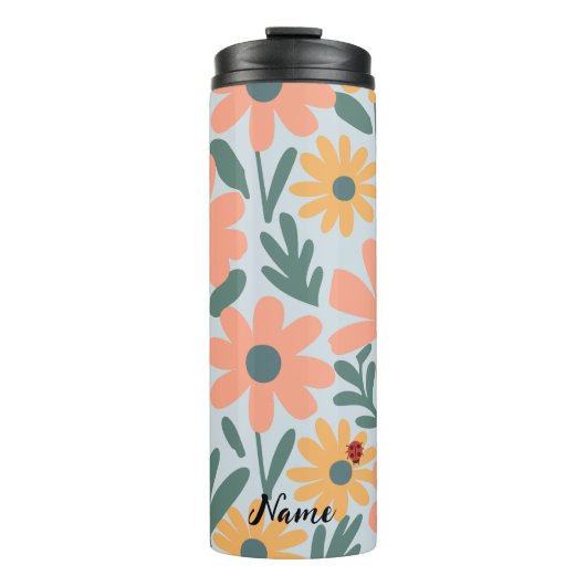 kinder Schattigee Ladybug Polka dot Daisy Flower P Thermosbeker (Voorkant)