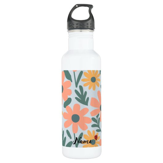 kinder Schattigee Ladybug Polka dot Daisy Flower P Waterfles (Voorkant)