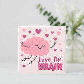 Kinder Schattigee liefde op de Brain Valentijnsdag Feestdagenkaart (Staand voorkant)