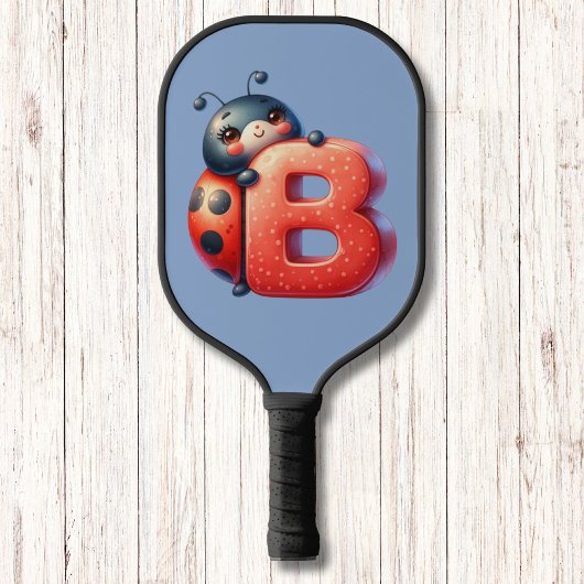 Kinder Schattigee lieveheersbeestje monogram lette Pickleball Paddle
