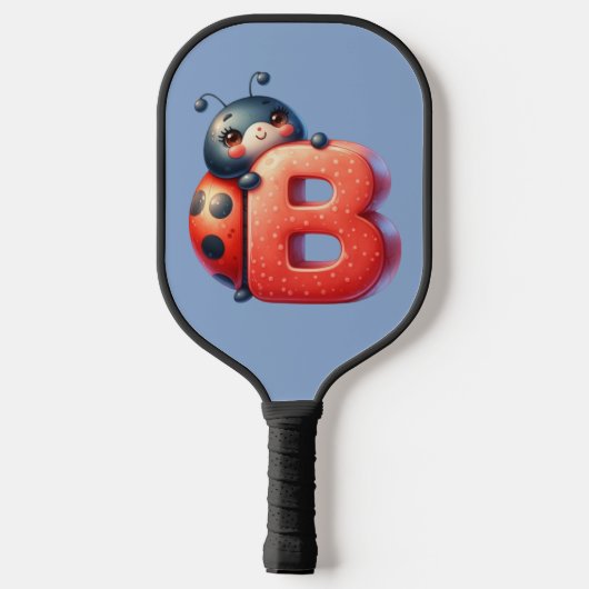 Kinder Schattigee lieveheersbeestje monogram lette Pickleball Paddle (Achterkant)