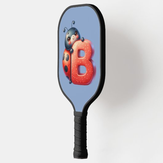 Kinder Schattigee lieveheersbeestje monogram lette Pickleball Paddle (Links)