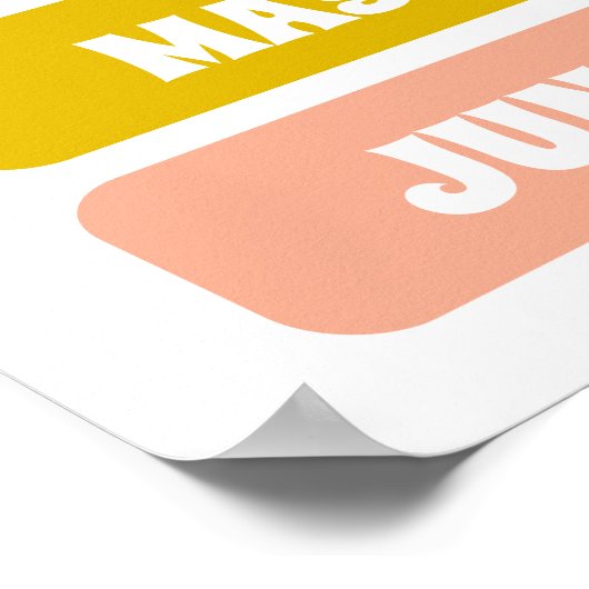 Kinder Schattigee maanden van het jaar leren kinde Poster (Hoek)