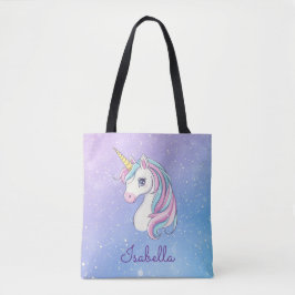 Kinder Schattigee magische eenhoorn grillige Canva Tote Bag