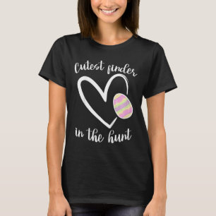 Kinder Schattigee Meisjes Pasen Hart Pastel Paasei T-shirt