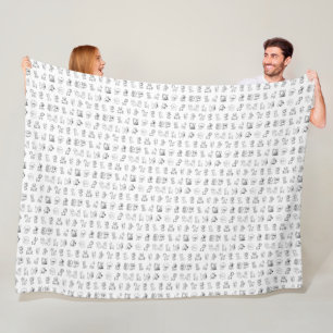Kinder Schattigee monochrome miniatuur dierlijke k Fleece Deken