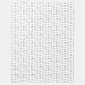 Kinder Schattigee monochrome miniatuur dierlijke k Fleece Deken (Voorkant)