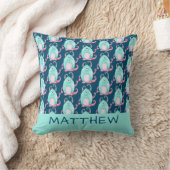 Kinder Schattigee Monster Gepersonaliseerd Sierkus Kussen (Deken)