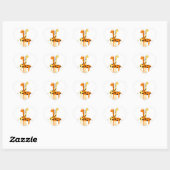 Kinder Schattigee Oerwoud Giraffe Hart Sticker (Vel)