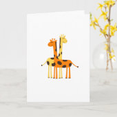 Kinder Schattigee Oerwoud Giraffe Kaart (Gele Bloem)