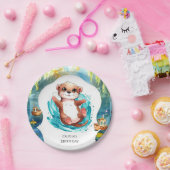 Kinder Schattigee Otter Verjaardag Papieren Bordje (Feest)