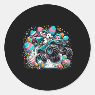 Kinder Schattigee Paashaas Shirten voor Jongens Pa Ronde Sticker
