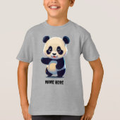 Kinder Schattigee Panda Beer Natuur Dierlijke Cart T-shirt (Voorkant)