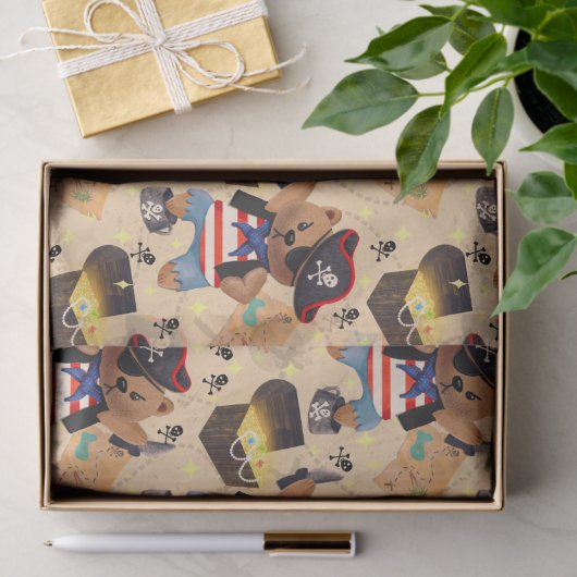 Kinder Schattigee Piraten Beer Tissuepapier (Geschenk)