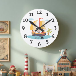 Kinder Schattigee piratenschip Ahoy-Matey Ronde Klok