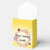 Kinder Schattigee Polka dot Ladybug Spring Flower  Bedankdoosjes (Geopend)