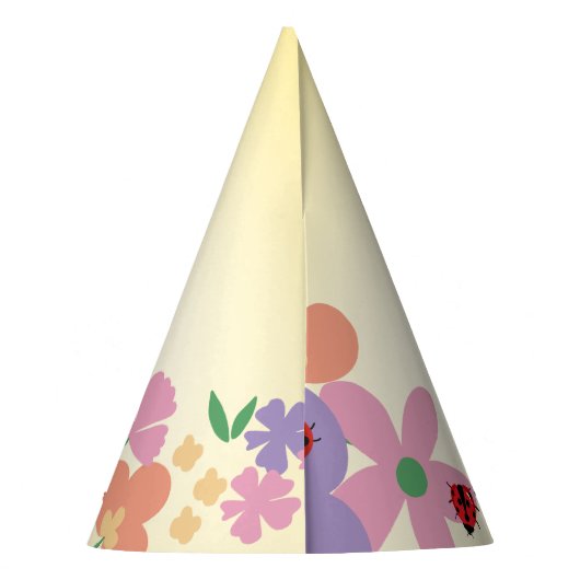 Kinder Schattigee Polka dot Ladybug Spring Flower  Feesthoedjes (Achterkant)