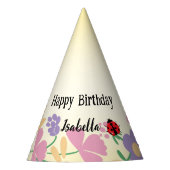 Kinder Schattigee Polka dot Ladybug Spring Flower  Feesthoedjes (Voorkant)