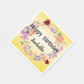 Kinder Schattigee Polka dot Ladybug Spring Flower Servet (Hoek)