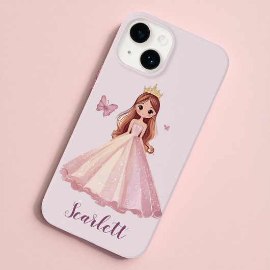 Kinder Schattigee Princess Sparkle gepersonaliseer Case-Mate iPhone Case