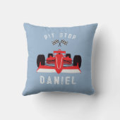Kinder Schattigee raceauto blauw Kussen (Achterkant)