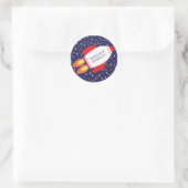 Kinder Schattigee raketschip naam envelop afdichti Ronde Sticker (Tas)