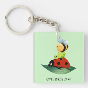 Kinder Schattigee Rode lieveheersbeestje Bijeninse Sleutelhanger