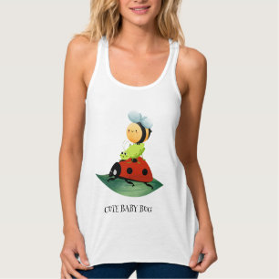 Kinder Schattigee Rode lieveheersbeestje Bijeninse Tanktop