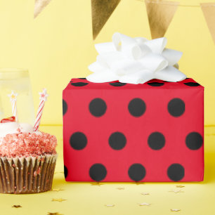 kinder Schattigee rode lieveheersbeestje Polka dot Cadeaupapier
