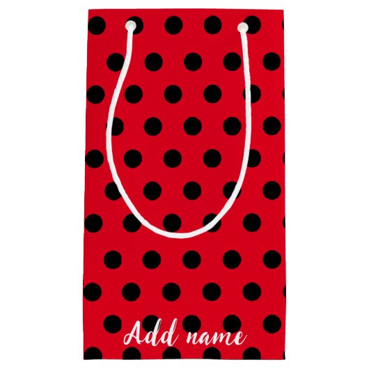 kinder Schattigee rode lieveheersbeestje Polka dot Klein Cadeauzakje (Voorkant)