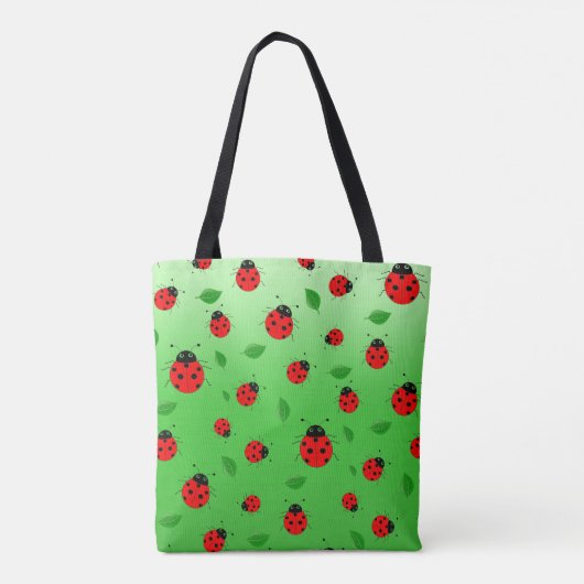 kinder Schattigee rode lieveheersbeestje Polka dot Tote Bag (Achterkant)