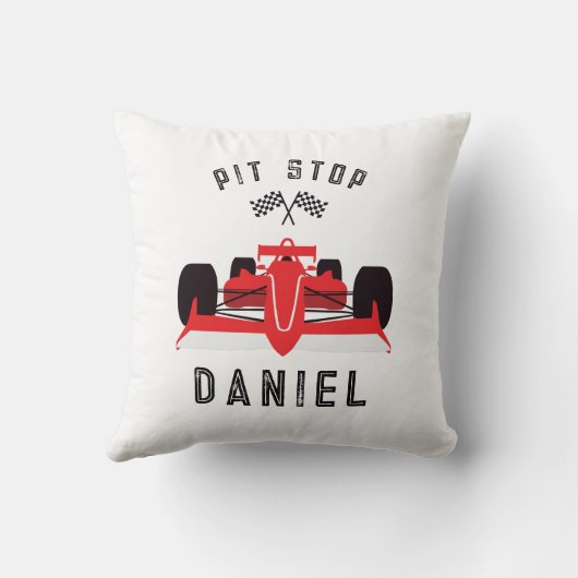 Kinder Schattigee rode raceauto Kussen (Achterkant)